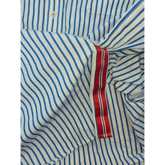 Southern Tide Mens Classic Fit Blue Striped Dress Shirt Large - Picture 7 of 8